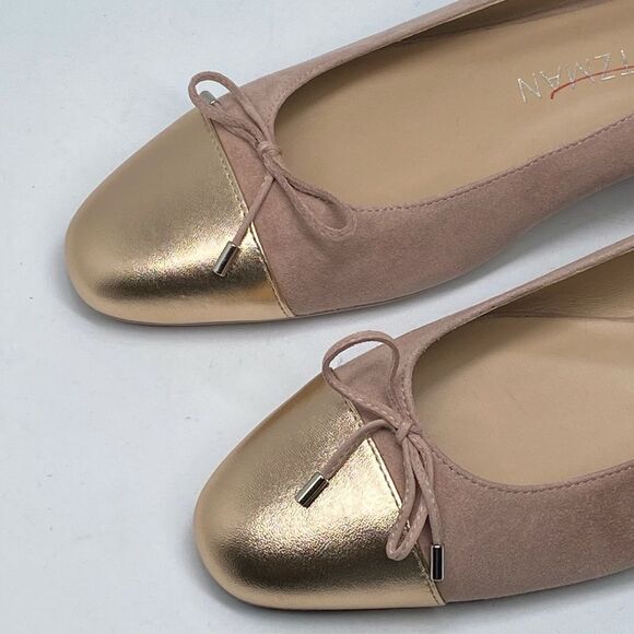 Stuart Weitzman Cap Toe Suede Ballet Flats size 9.5 - Picture 5 of 12